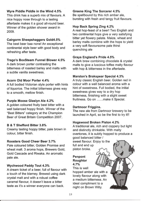 8th Lostwithiel Charity Beer Festival Programme - Page 19